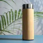 Ghasphus Bamboo Stainless Steel Bottle | Vaccum Insulated | Double Wall Hot & Cold | 500ml